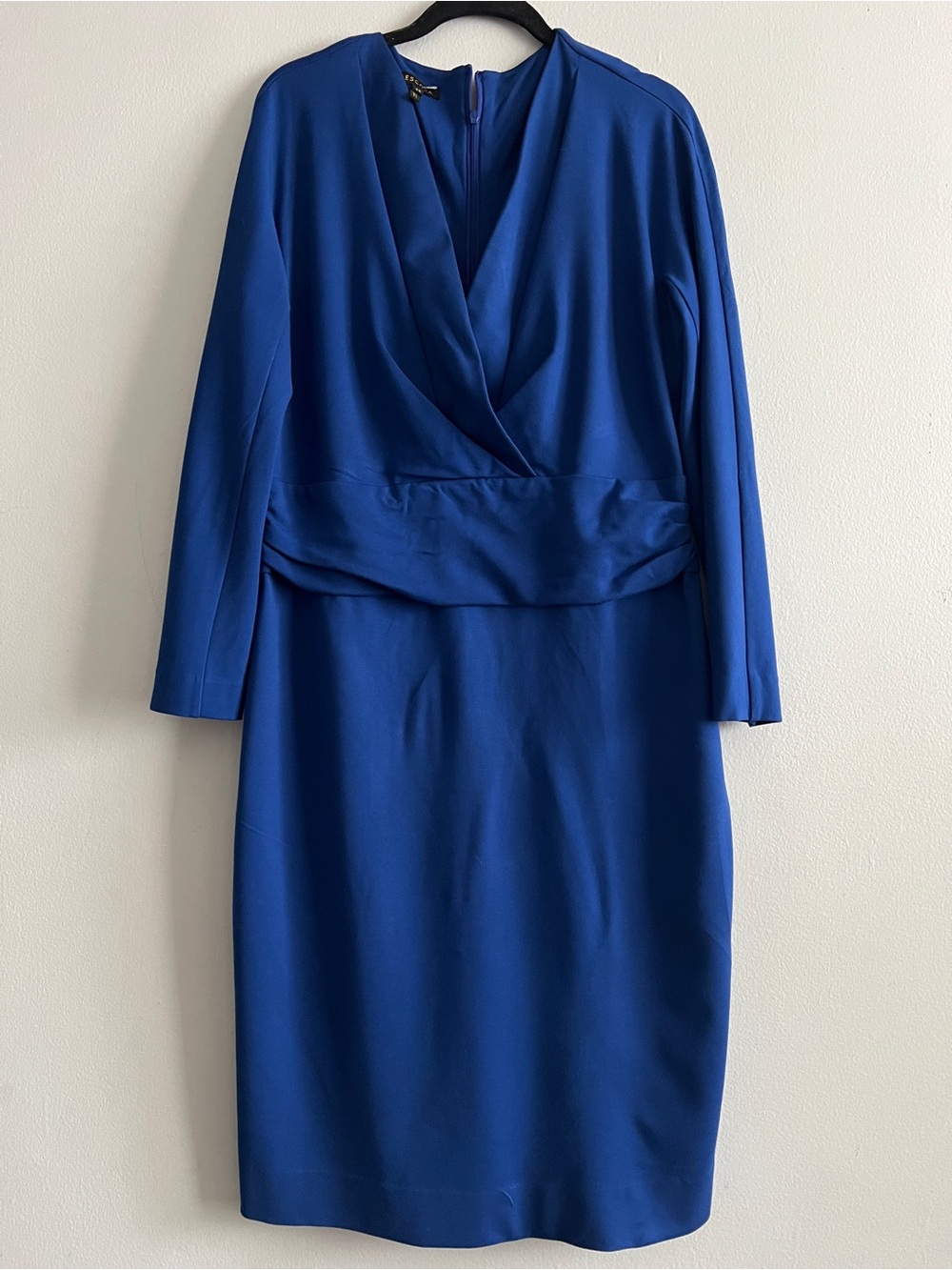 ESCADA Ink Blue Dulie Jersey Faux Wrap Dress size 44